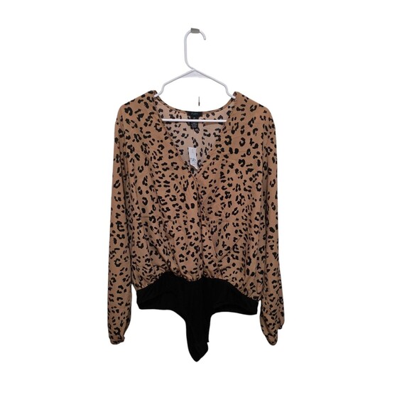 Tops - Rue+ 21 Animal Print Balloon Sleeve Bodysuit 2X